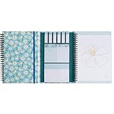 KIFZM A5 Spiralnotizbuch, 21 x 14,5 cm, mit jeweils 9 Blöcken verzierter Haftnotizen und einem praktischen Notizbuch in einem (Design D)