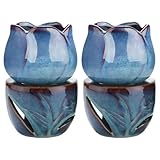 NIYANGLE Porzellan Räucherofen Aromabrenner mit Teelicht Keramik Duftlampe für Yoga Spa Schlafzimmer Dekor Zufällige Farbe