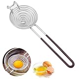 Eigelbtrenner,Eiertrenner Edelstahl Egg White Separator Mit Griffen Eidotter-Trenner Teiler Filter Egg Separator Leicht zu Reinigender für Küche Backwerkzeug