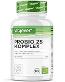 Probio 25 - Kulturen Komplex mit 32 Mrd Milchsäurebakterien & 25 Bakterienstämmen + Bio Inulin je Tagesdosis - 180 magensaftresistente Kapseln - Hochdosiert - Vegan