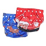 BESPORTBLE 2Stücke Weihnachts Windelhosen Waschbare Neugeborene Stoffwindeln mit Druckknopf Atmungsaktive Babyunterwäsche für und Langlebigkeit