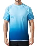 Arcweg Rash Guards Herren UV Shirt T-Shirt UPF 50+ Schwimmen Shirt Schnelltrocknend Kurzarm Shirt Surfen Angeln Wandern Top Crew Rash Vest XL(EU)
