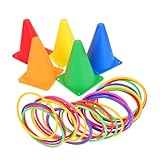 Milisten 1 Set Logo Eimer Zwinge Ringwurfspiel Für Fußball Trainingshütchen Sporthütchen Karnevals Wurfspiel Fußball Training Straßenfässer Fußball Partygeschenke Stoff Bunt