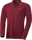 Chiemsee Herren Poloshirt Langarm, 100% Baumwolle, bequemes Polo mit lässigem Kragen, leichtes Langarmshirt, atmungsaktiv & luftdurchlässig, Bordeaux, Gr. L