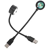 GRIRIW 2Stücke Sonnenuntergang Projektionslampe USB Ästhetische Raumdekoration Mit Bunten Lichtprojektionen Für Schlafzimmer Und Partys Schaffen Mit LED