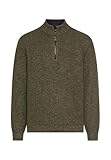 camel active Herren Strick-Troyer mit melierter Struktur Waldgrün, Menswear-XL