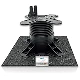 Terrassenpads 200 x 200 mm x 3mm | Unterleger aus Gummigranulat | Für Stelzlager u. Plattenlager | Menge auswählen (25 Stück - 200mm x 200mm x 3mm)