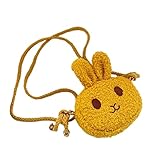 Healvian 1Pc Münzbörse Beutel Mädchen Geldbörse Blau Aufbewahrung Cartoon Mini Süße Tasche Geldbörse Kleinkind Geldbörse Samt Gelb