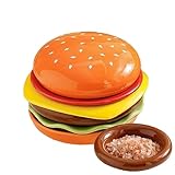 Dessert Plates, 6 Etagen Hamburger-Style Kleine Dessertteller, Keramik Burgerförmiges Geschirr Dekoratives Serviergeschirr Für Snacks Salat