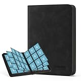 TCGUARD Sammelkarten Album für bis zu 540 Karten, 9 seitlich Sammelalbum Reißverschluss Binder für Sammelkarten, MTG Karten Heft für Spielkarten, Sportkarten, Yugioh etc. Schwarz