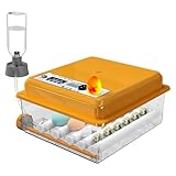 Chalixion Brutautomat Vollautomatisch für 16 Eier mit Temperaturregelung automatischem Wenden, Inkubator Hühner mit verstellbaren Walzen und automatischer Wasserzugabe, Brutmaschine LED Eierleuchte