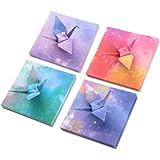 Giantree 400 Blatt Origami Papier Set,9.5 x 9.5 cm Farbiges Origamipapier Sternenhimmel Quadratisch Papier Kleine Origami Für DIY-Kunsthandwerksprojekte Und Zum Gestalten,Kinder und Erwachsene