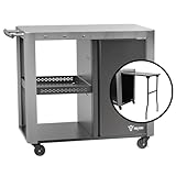 BBQ-Toro Grillwagen 95 x 50 x 80 cm | Silber | Grilltisch Mit Großer Arbeitsfläche | Grill Beistelltisch, Outdoor Grill Trolley | Servierwagen, Garten Trolley