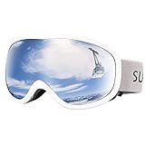 Supertrip Skibrille Herren Damen, Snowboardbrille für Brillenträger OTG Sphärisch Verspiegelt UV400-Schutz Antifog Kompatibler Helm Skibrillen Snowboard Brille für Skifahrer