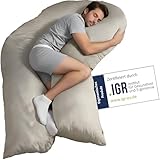 Traumreiter orthopädisches Seitenschläferkissen, ergonomisches Schlafkissen, Nackenkissen, Hilfe bei Schmerzenden Nacken, Schulter, Rücken & Hüfte, verstellbares Visco XXL Memory Foam Kopfkissen