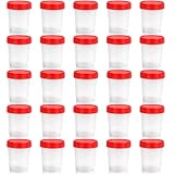 Urinbecher mit Schraubdeckel, 25 Stück 120 ml Probenbecher, Urinprobenbecher, Probenbehälter, Urin Behälter für Basteln, Medizin, Urinproben