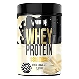 Warrior Whey Proteinpulver 500 g (Weiße Schokolade) – muskelaturaufbau & Regeneration – Protein-Shake mit BCAAs, kohlenhydratarm & lecker – 20 Portionen für Fitness, Training & Sporternährung
