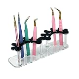 Pinzettenhalter mit 8 Löchern, Acryl-Wimpernverlängerungen, Organizer, Kosmetikpinzette, Display (schwarz)