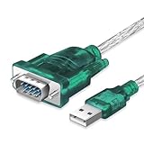 USB auf RS232 Kabel, USB Seriell Adapter RS232 Konverterkabel, CH340 9 Pin DB9 COM Port Konverter für Modem, Barcode Scanner, ISDN Adapter, Unterstützt Windows 11/10/8/7, Plug & Play 180 cm Kabel