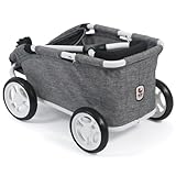 Bayer Chic 2000 660 76 Ziehwagen Skipper, Kleiner Bollerwagen für Teddys und Puppen, Jeans grau, 46 x 30 x 29 cm