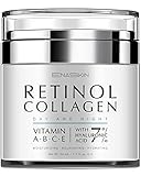 EnaSkin Retinol Creme für Wrinkles: Gesichtscollagen Creme für Tightening Skin - Anti-Aging-Gesichtscreme für Tag und Nacht, für Damen und Herren, 50 ml, Hellgrau