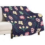 Xiputvl Nettes Blumenmuster Couchdecke – Flauschige Wolldecke Für Kalte Nächte, Ideal Für Gemütliche Abende Und Als Geschenk Für Frauen 100×130cm