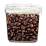 TABSIRAH Vakuumversiegelte Behälter für Lebensmittel, tragbarer Kaffeedose, luftdichter Kaffeebehälter, stapelbare Kaffeebohnen-Aufbewahrung, Kühlschrank-Organizer für Müsli