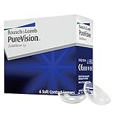 Bausch + Lomb PureVision Monatslinsen, sphärische Kontaktlinsen, weich, 6 Stück / BC 8.6 mm / DIA 14 / -1.50 Dioptrien