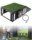 Golfsimulator-Projektor-Abdeckung, Bodengehäuse für den Außenbereich, mit Kühlventilator und Kunstrasen zum besseren Schutz des Golfsimulationsprojektors