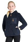 CityComfort Hoodie Kinder, Warme Teddy Fleecejacke Mädchen Jungen Kapuzenjacke Reißverschluss (Navy Blau, 13-14 Jahre)
