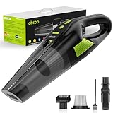 absob Handstaubsauger, kabelloser Autostaubsauger mit LED-Licht, wiederaufladbarer kabelloser Staubsauger mit Filtern, tragbarer Mini-Autostaubsauger für Zuhause, Auto