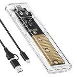 AXFEE NVME Gehäuse M.2, M2 Adapter 10Gbps USB3.1 Gen2, NVME SATA Externes Festplatten Gehäuse, mit UASP/ Trim Unterstützt, Externe SSD-Gehäuse, für ssd m2 gehäuse Größe 2230/2242/2260/2280