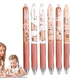 Capibara Gelschreiber – Capibara | Niedliche einziehbare Gelstifte Capybara 6 x | Klassenpreise, Gelstifte 0,5 mm, Schreibwaren, Gastgeschenke