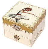Trousselier 6260703 Musikspieldose für Kinder, Ballerina, nachtleuchtend, Schmuckschatulle mit ausziehbarer Schublade, Schmuckkästchen, Aufbewahrung