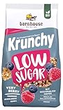 Barnhouse Krunchy Low Sugar Very Berry, zuckerarmes Bio Hafer-Knuspermüsli aus Bayern, mit Himbeeren, Heidelbeeren und Tonka, 1 x 1250g