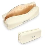 FINPAC Federmäppchen Mäppchen - Große Kapazität Federtasche Stiftetasche Schlamperbox Bleistiftbeutel Schulmäppchen für Schule Büro, Cord-Stoff Beige