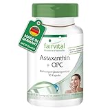 Fairvital | Astaxanthin + OPC - 90 Kapseln - mit OPC, Astaxanthin, Acerola mit Vitamin C, Nicotinamid (Vitamin B3) und Vitamin E - qualitätsgeprüft und hochdosiert - 100% vegan - Made in Germany