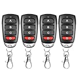 4 Stück Universal Garagentoröffner Fernbedienung 433 MHz, Klon-Fernbedienung für Tore und Garagen,Handsender Duplicator mit 4 Kanälen,Garagentor Fernbedienung Klonen