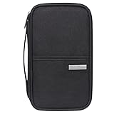 FYY Reisepass Tasche,Reisepasshülle,Passport Schutzhülle,Familien Reise Brieftasche Wasserabweisende Pass Hülle Reiseorganizer Etui Ausweistasche Dokumente Organizer für Damen/Herren（Schwarz-S）