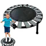 Mini Trampolin – Indoor Trampolin Kinder, Klappbars Gym | Rundes Sprungbett Fitness, Erwachsene Training, Für Zuhause ÜBungen Spaß, 165 Lbs MAX Last Kleines Sportgerät