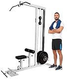 DF910 Hochleistungs-LAT-Maschine mit hoher und niedriger Reihe, verwendet Standard- und olympische Platten von Deltech Fitness, 227 kg Kapazität