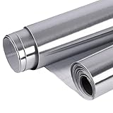 Spiegelfolie Selbstklebend Möbel 40x500cm Mirror Film Self-Adhesive Furniture Adhesive Mirror for Wall and Cabinet Adhesive Film Decorative for Walls Doors Bathrooms Kitchen