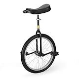 MYOYAY Einrad 20 Zoll Balance Training Höhenverstellbar 20' Einrad für Kinder und Erwachsene, Unisex Einrad 20' mit Einradständer, Unicycle Fahrrad für Outdoor Sportarten, Schwarz