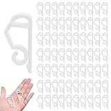 100 Stücke Dachrinnenhaken,Dachrinne Lichterkette,Lichterkette Halterung,Befestigung für Lichterketten,Kunststoff Lichterkette,Weihnacht Licht Clips,Hang Haken (C)