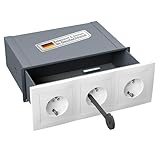 advanSecure® Steckdosen-Tresor | Wandsafe mit austauschbarer 3er-Steckdosen-Attrappe zur sicheren Tarnung | Spezialschloss | innovativer Edelstahl-Safe | perfektes Versteck | deutsche Entwicklung