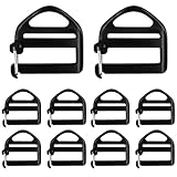 10 Stück Verstellbare Schnallen Gurtband 25mm, Rucksack Schnallen Ersatz, Leiterschieber, Stegschnalle Klemmschnalle, Ersatzschnallen für Rucksäcke, Rucksack zubehör für Koffer Gepäck Gurt Rucksack