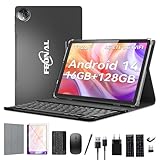 2025 Neueste Tablet 11 Zoll Android 14 Tablets,Tablet mit Tastatur Maus,5G Wifi Tablett PC Mit 16GB+128GB(1TBTF),4G LTE Tablets Mit 2 SIM 1 SD slot-Octa-core,1080FHD,13+8MP,7000mAh,Type-C/GPS/OTG-Grau