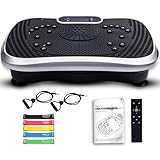 Vibrationsplatte - 99 Intensitätsstufen - 5 Trainingsprogramme - Fitnessgeräte für Zuhause - Massagegerät & Sportgerät mit Bluetooth für Home Workout - WeightWorld