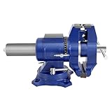 GroßEr Professioneller Drehschraubstock Multifunktionaler Professioneller Schraubstock Premium Stahlbacken Professionelle Drehbacken 125Mm Backen Spannweite Zweiachsig Drehbar 360 Grad Parallelzange