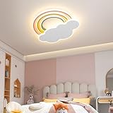 Deckenlampe Kinderzimmerlampe 40CM, Kinderzimmer Lampe Decke mit Fernbedienung, Kreativen Wolkenlampe Regenbogen LED Deckenleuchte 3000K-6000K dimmbar, Timer & Nachtlicht für Babyzimmer Schlafzimmer